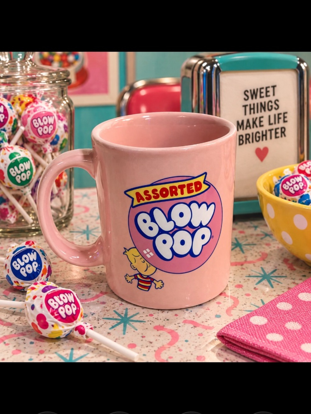 Rare Loungefly Assorted Blow Pop Bubblegum Pink Mug 2007